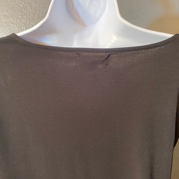 CALVIN KLIEN Black Sleeveless Sequin Cowl  Neck Top - Picture 5 of 15